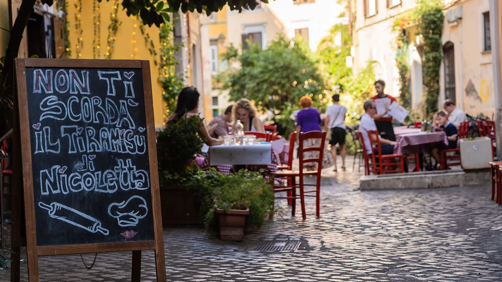 Rom Trastevere Restaurants und Außengastronomie