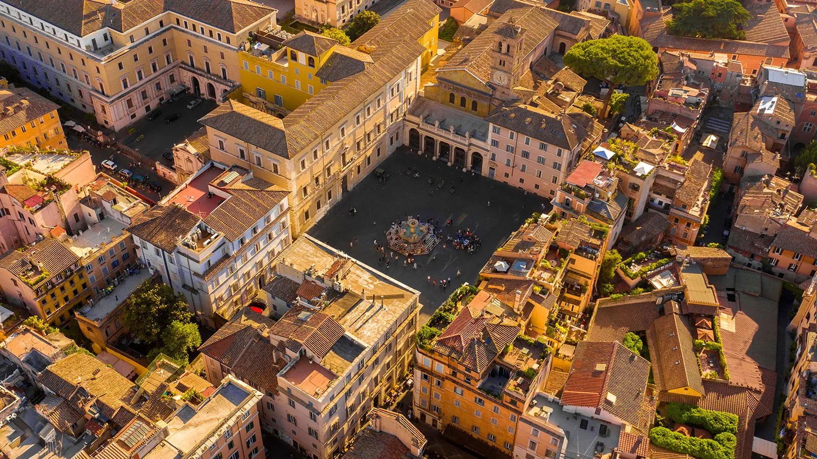 Blick auf den Stadtteil Trastevere in Rom