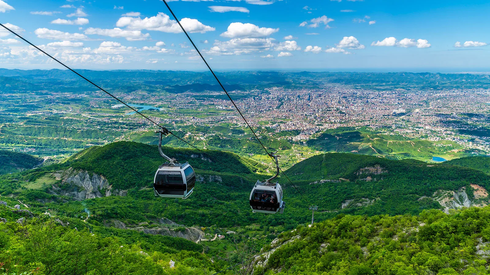 aussicht auf tirana vom Berg aus