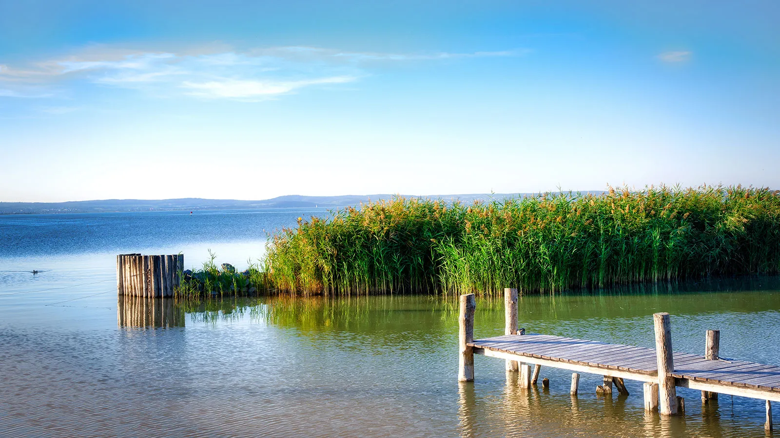 Neusiedler See nahe der Mörbischer Seefestspiele