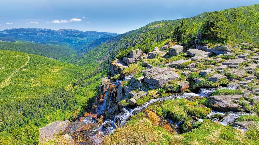Tschechien Riesengebirge Panoramablick im Riesengebirge