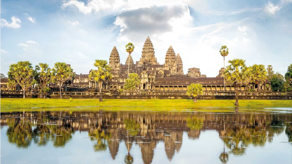Vietnam und Kambodscha Angkor Wat Tempel in Kambodscha