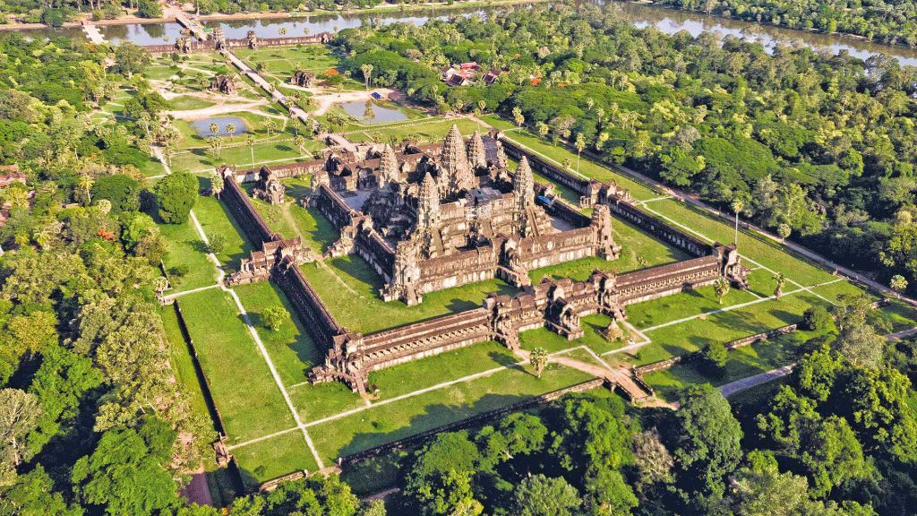Vietnam und Kambodscha Angkor Wat Tempel überblick
