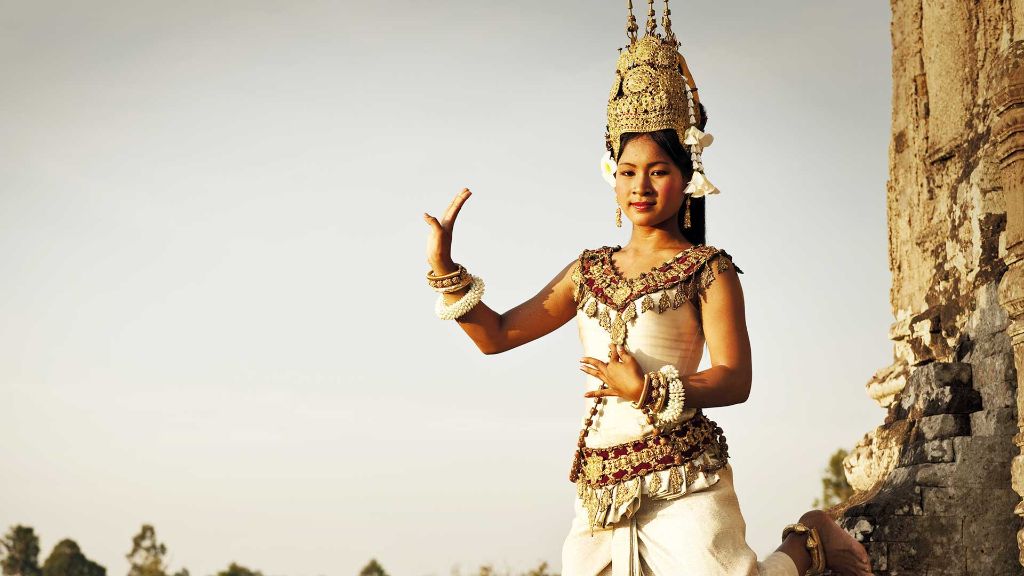 Vietnam und Kambodscha Aspara Tänzerin in Angkor Wat