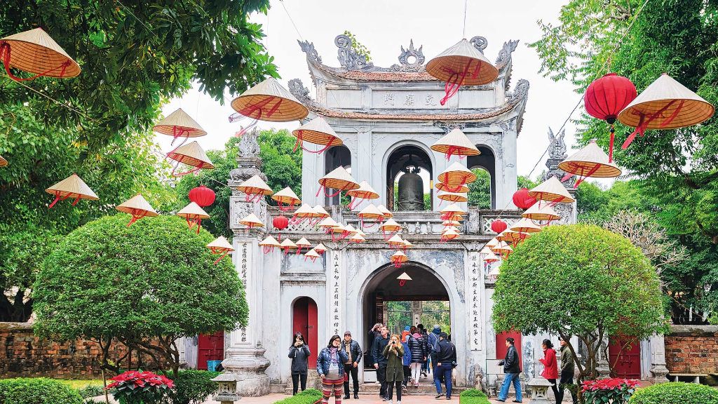 Vietnam und Kambodscha Literaturtempel in Hanoi