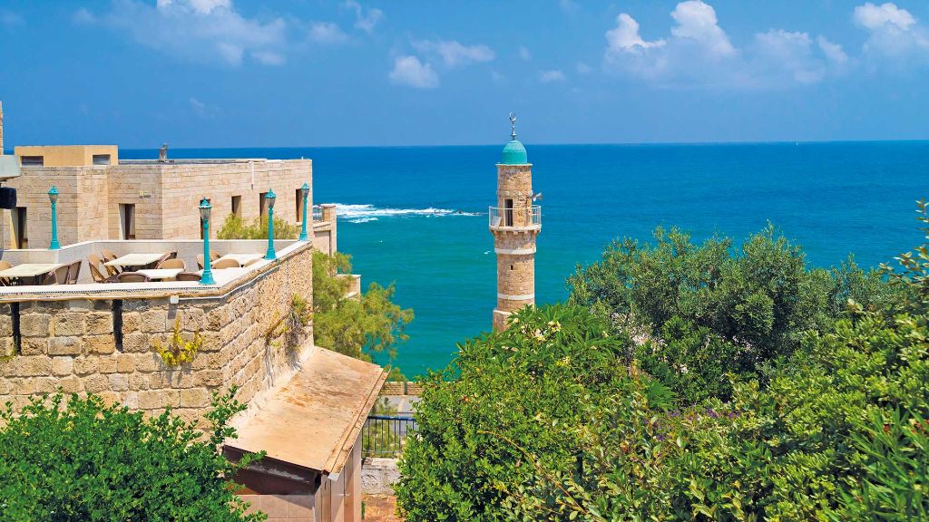 Israel  Israel für Entdecker - Minarett der Seemoschee in Jaffa