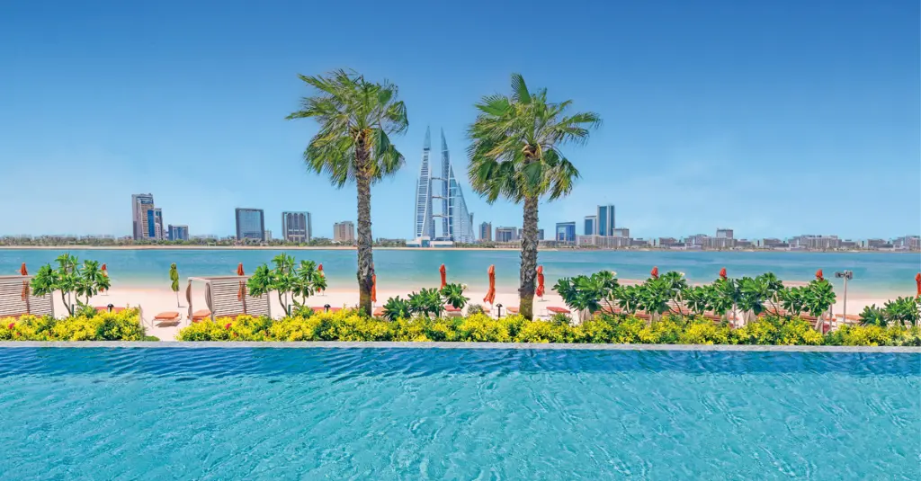 Bahrain  Die Perle im arabischen Golf - Schöner Strandblick aus dem Four Seasons Hotel