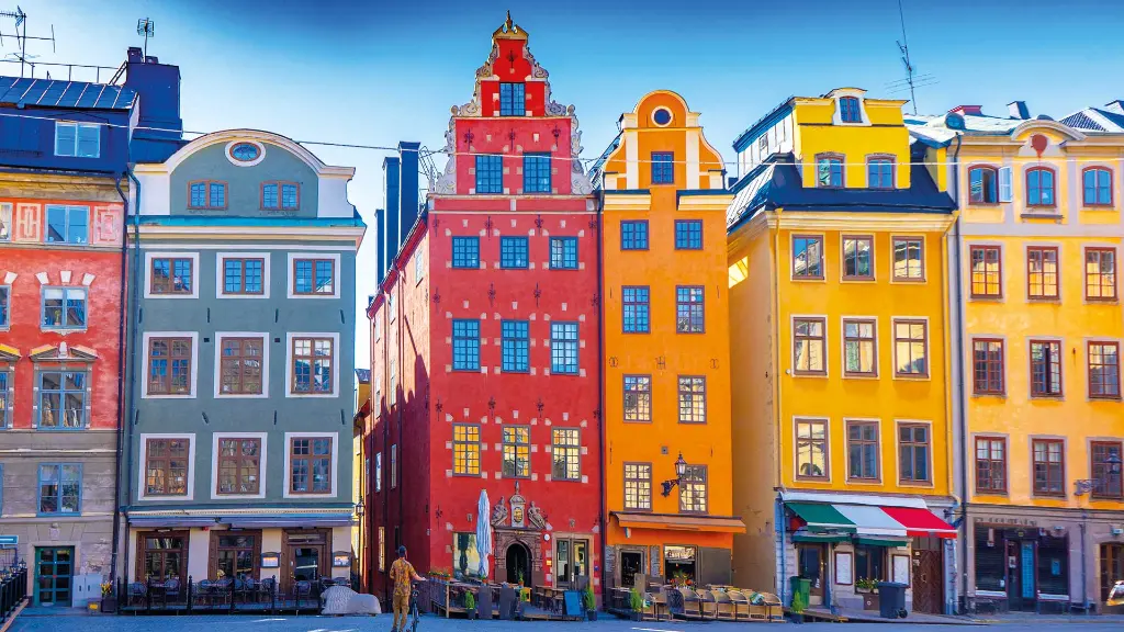 Typische Häuser in Stockholm