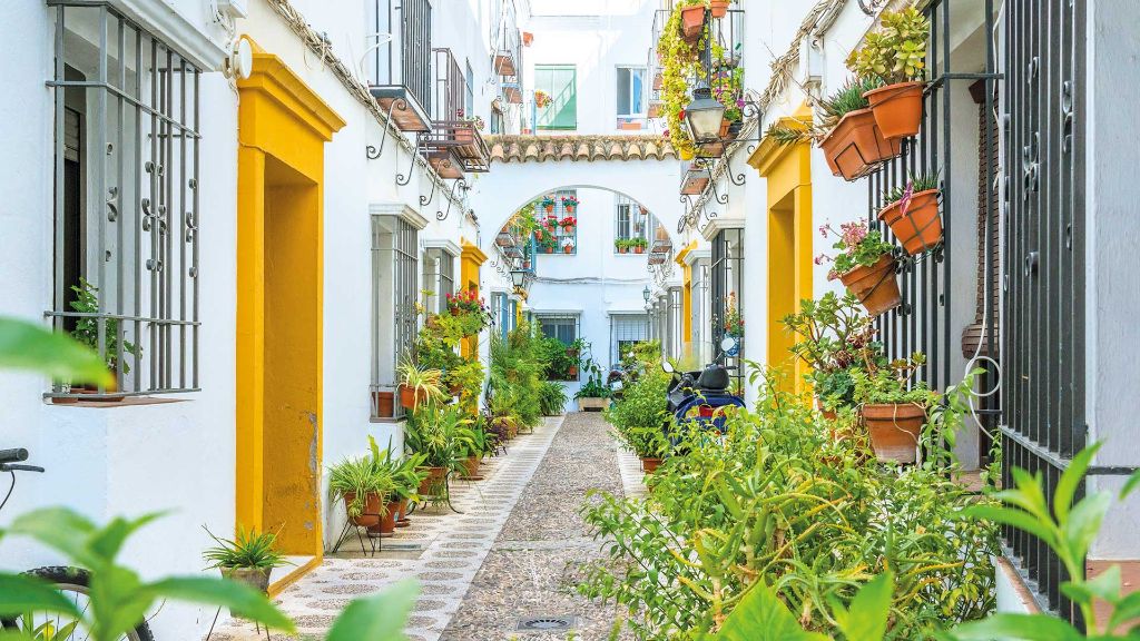 Spanien Das Beste aus Andalusien - Romantische Blumengasse in Córdoba