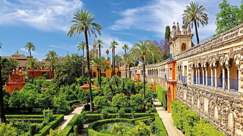 Spanien unterwegs an der Costa de la Luz -Koenigspalast Sevilla