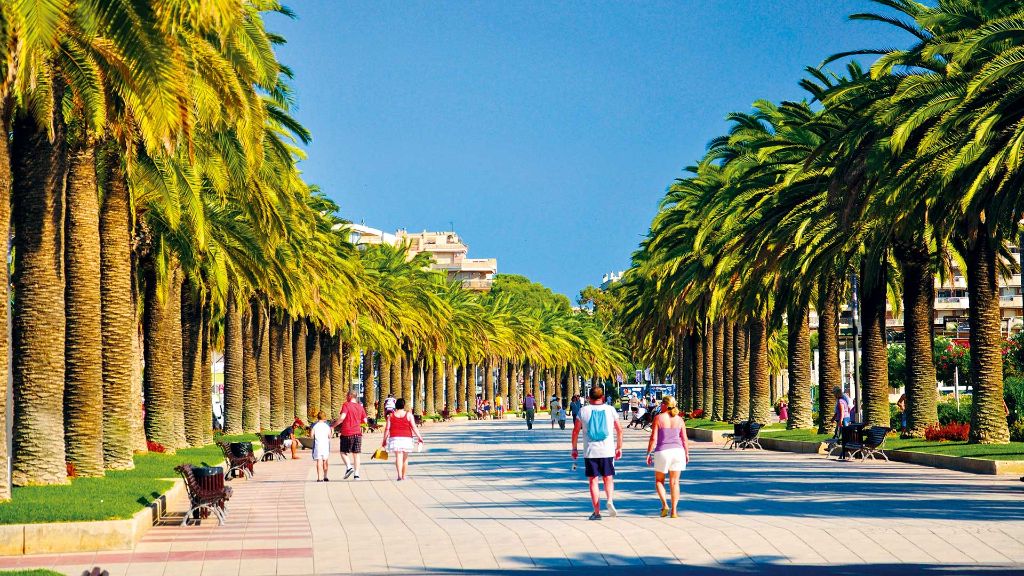 Spanien Kururlaub Costa Dorada -Promenade Jaume I. in Salou