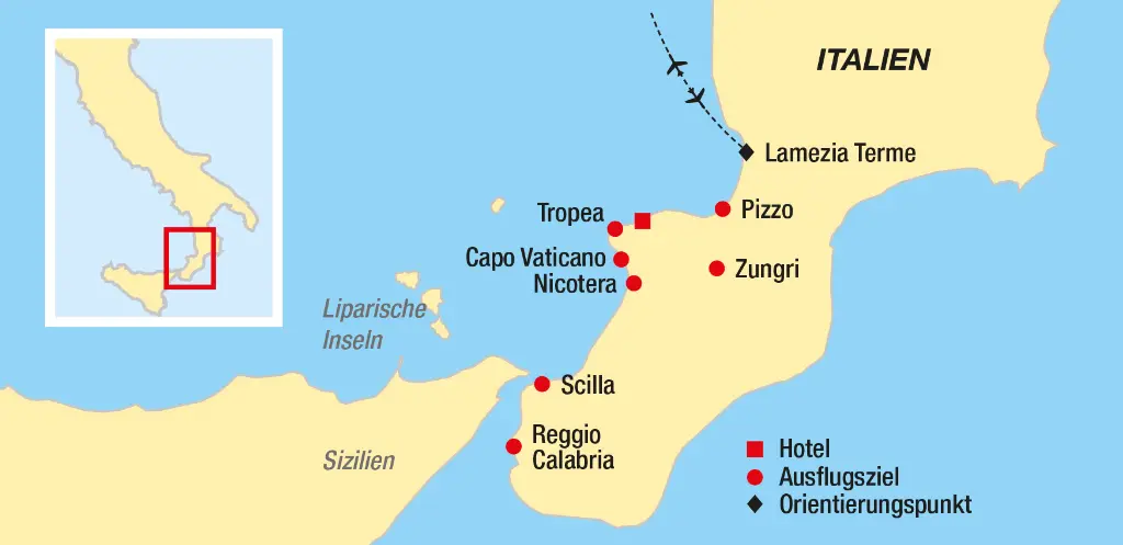 Karte Bella Calabria