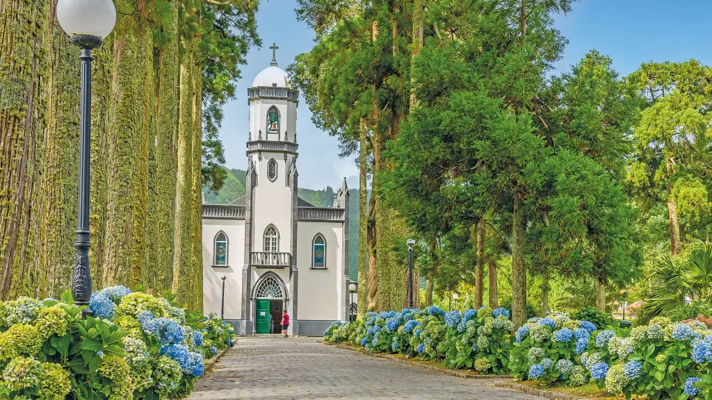 Azoren-Insel São Miguel Kirche von Sete Cidades