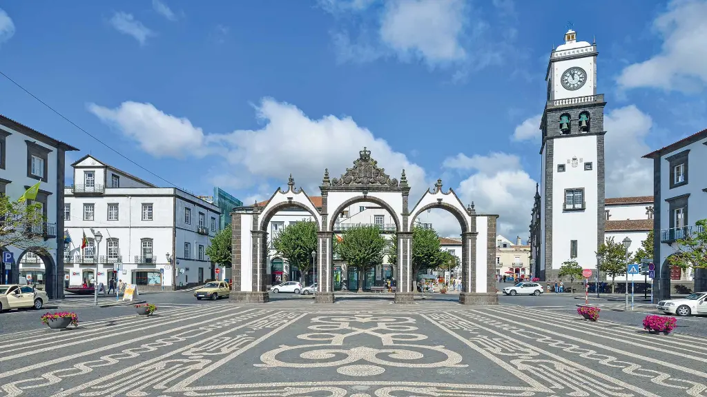 Azoren-Insel São Miguel Stadttor-von-Ponta-Delgada