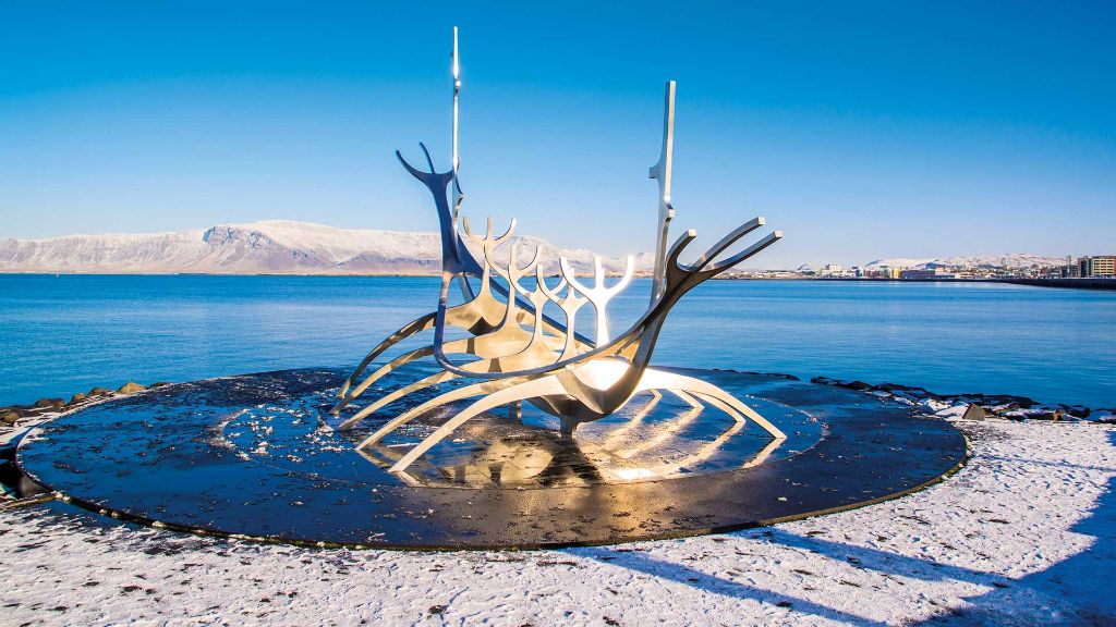 Island Gletcher, Geysire & gastfreundliche Wikinger - Kunstskulptur „Sun Voyager“