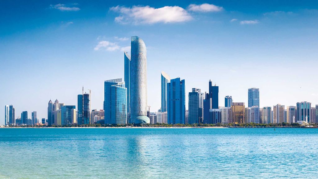 Märchenreiche im Morgenland Skyline von Abu Dhabi