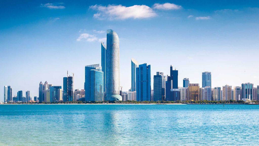 Märchenreiche im Morgenland Skyline von Abu Dhabi