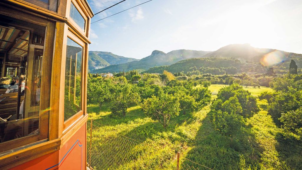 Mallorca zum Verlieben Fahrt mit dem Rotem Blitz