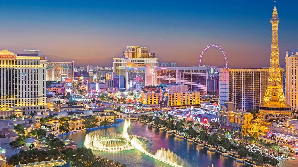 AmerikaGoldener Westen - Brunnenshow vor dem Bellagio-Casino