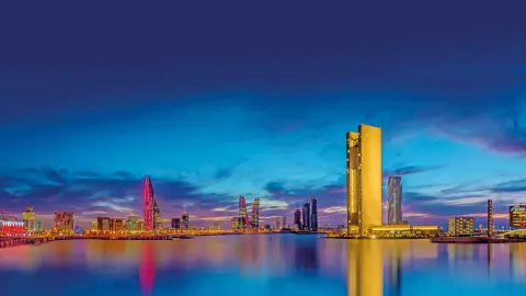 Bahrain  Die Perle im arabischen Golf - Skyline von Manama bei Nacht-placeholder