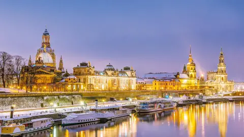 Romantische Abendstimmung an der Elbe-placeholder
