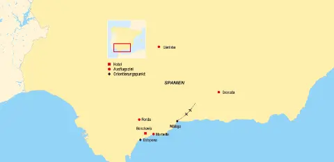 Karte von Andalusien in Spanien-placeholder