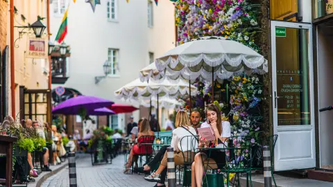 Vilnius Stadt mit Restaurants-placeholder