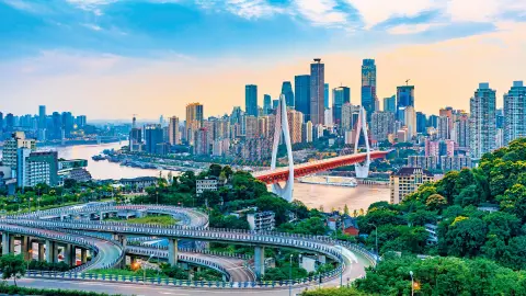 Chongqing: Blick auf die Skyline-placeholder