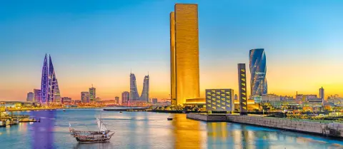 Skyline von Manama im Abendrot-placeholder
