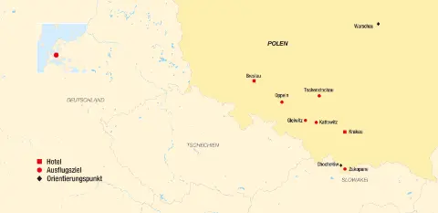 Reiseverlauf der trendtours Reise Krakau und Schlesien-placeholder