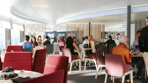 Restaurant auf dem Havila Voyages Schiff-placeholder