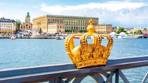 Königliche Krone und Stockholmer Altstadt-placeholder