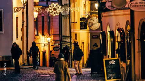 Beleuchtete Gassen in Krumau-placeholder