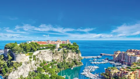 Monaco mit Blick auf den Fürstenpalast der Grimaldis-placeholder