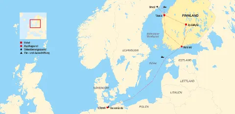 Karte der Finnland Reise mit Trendtours-placeholder